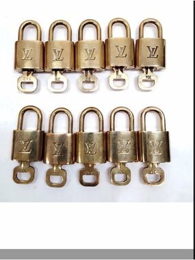 Louis Vuitton Gold Brass Padlock Set - 10 LV Locks